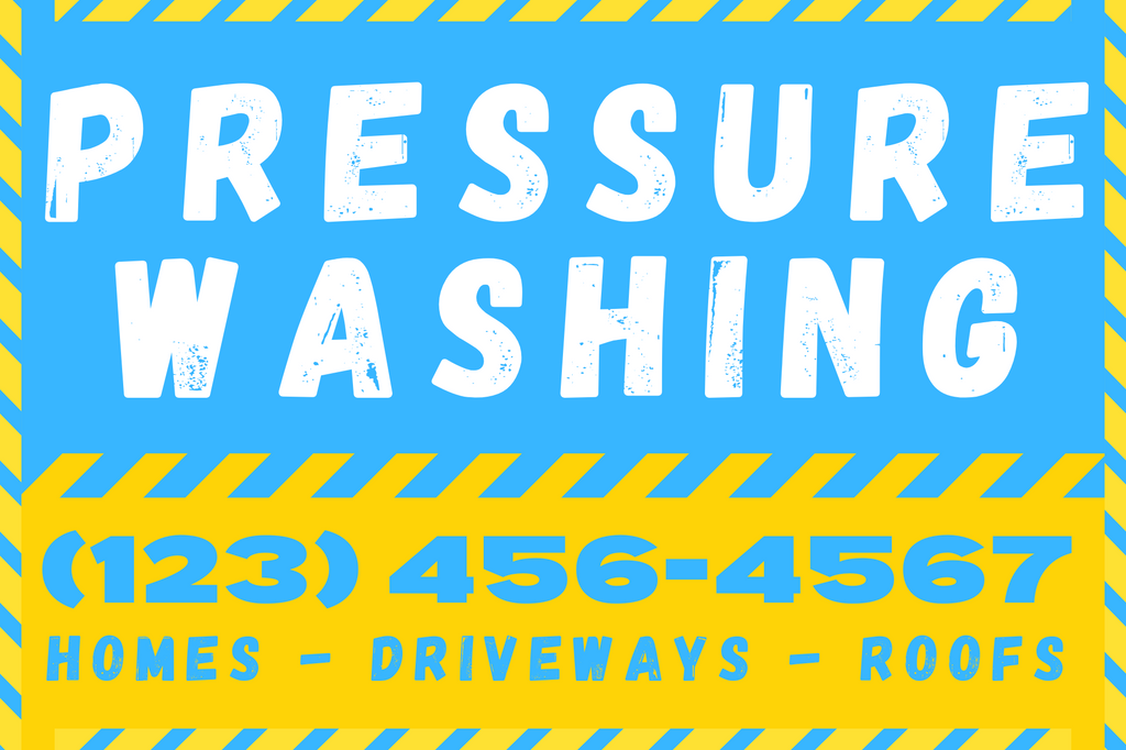Pressure Washing Yard Sign Design