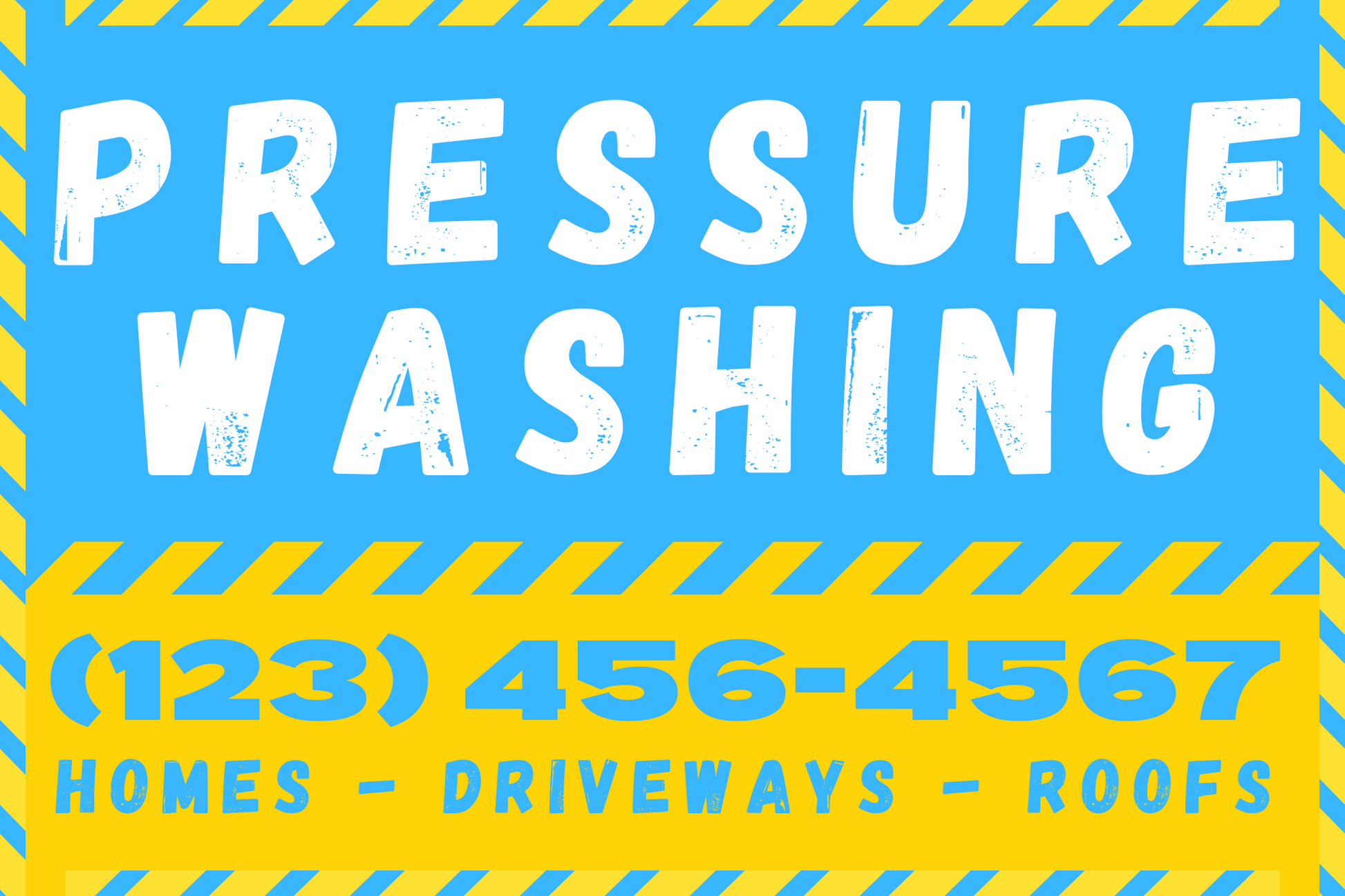 Pressure Washing Yard Sign Design