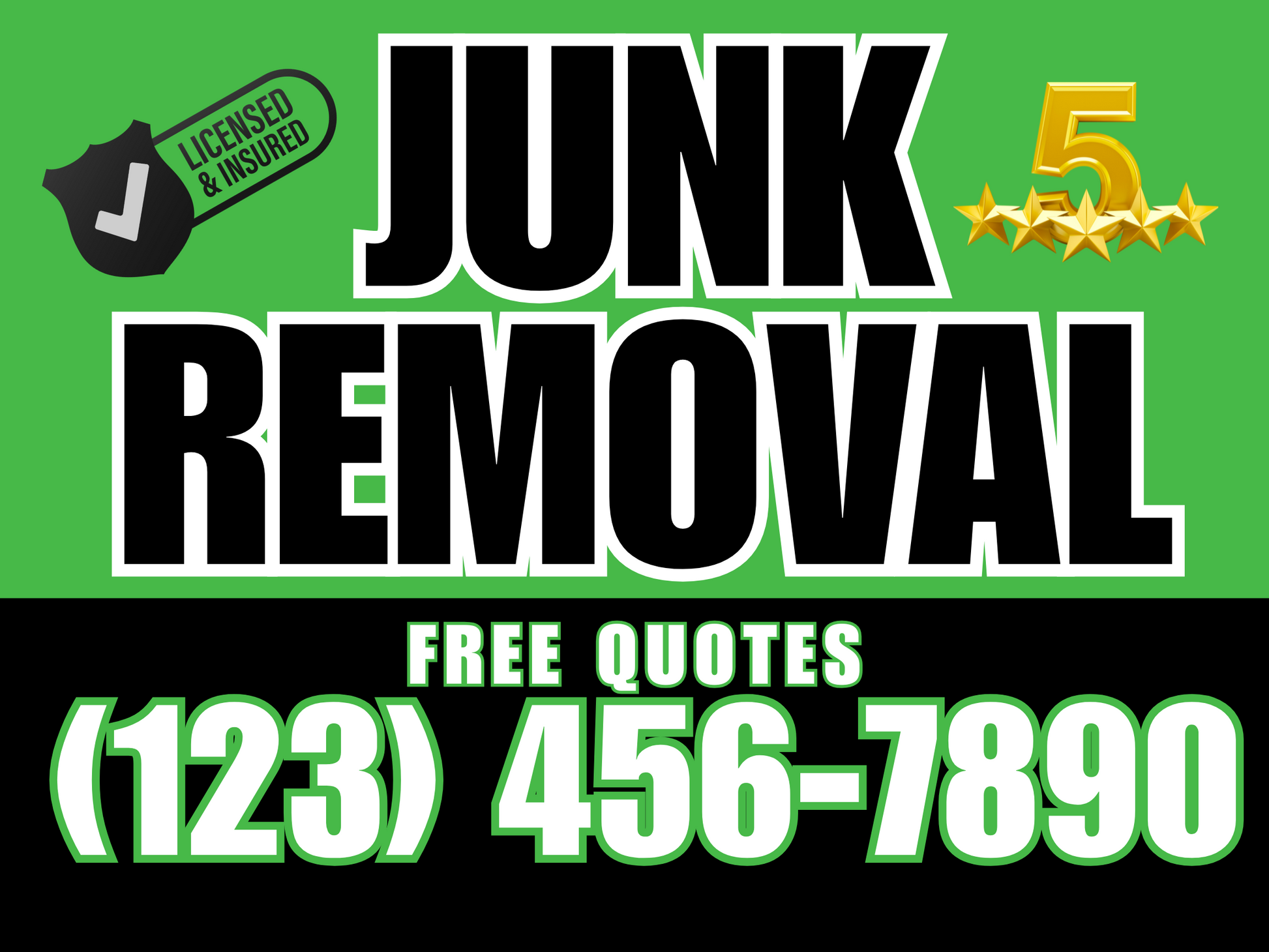 Junk Removal Yard Signs