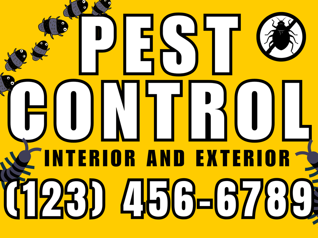 Pest Control Yard Sign