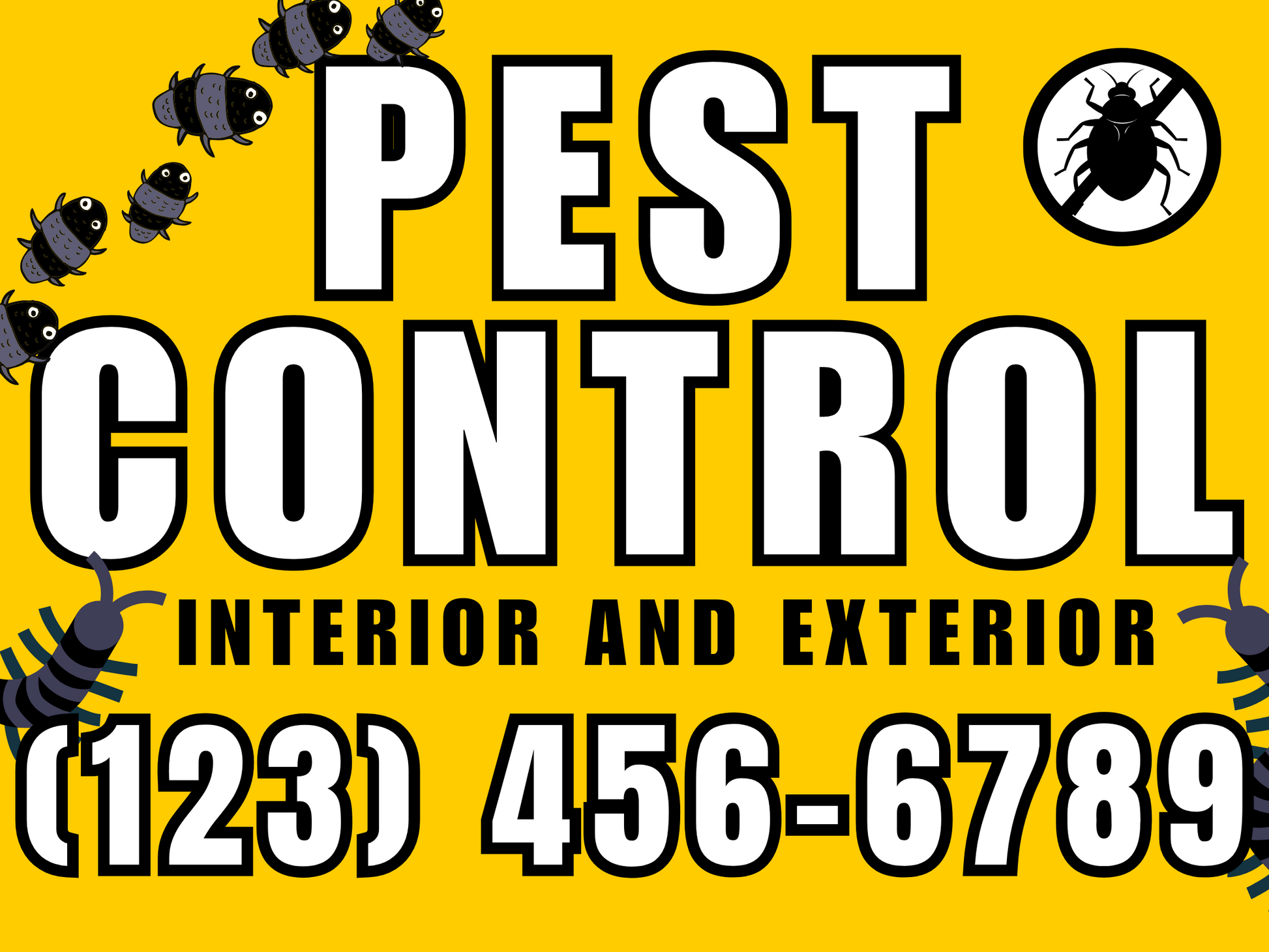 Pest Control Yard Sign