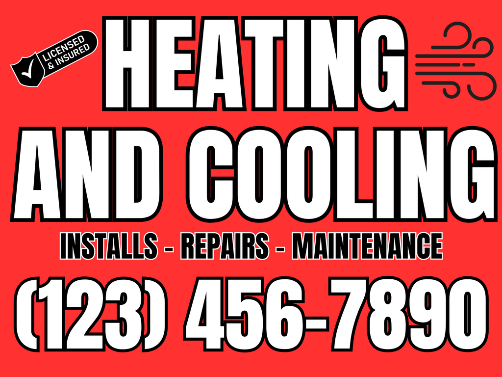 HVAC Yard Sign Design