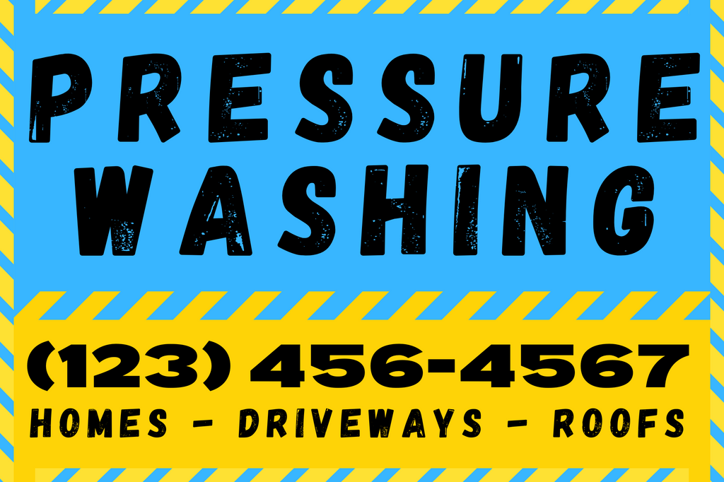 Pressure Washing Yard Sign Design