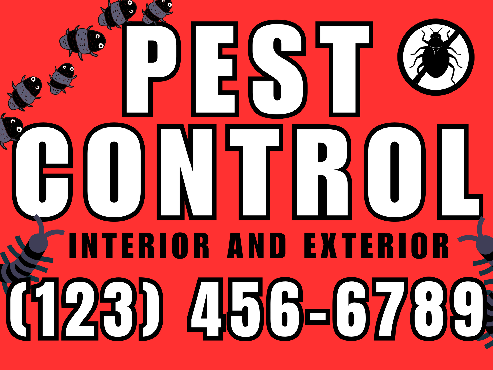 Pest Control Yard Sign