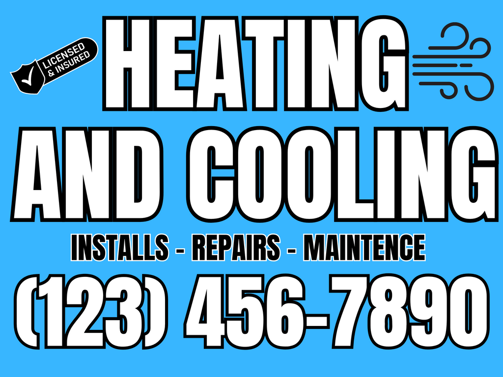 HVAC Yard Sign Design