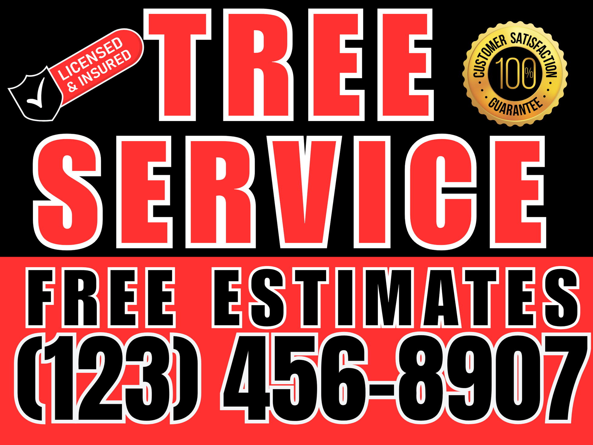 Tree Service Yard Sign Design