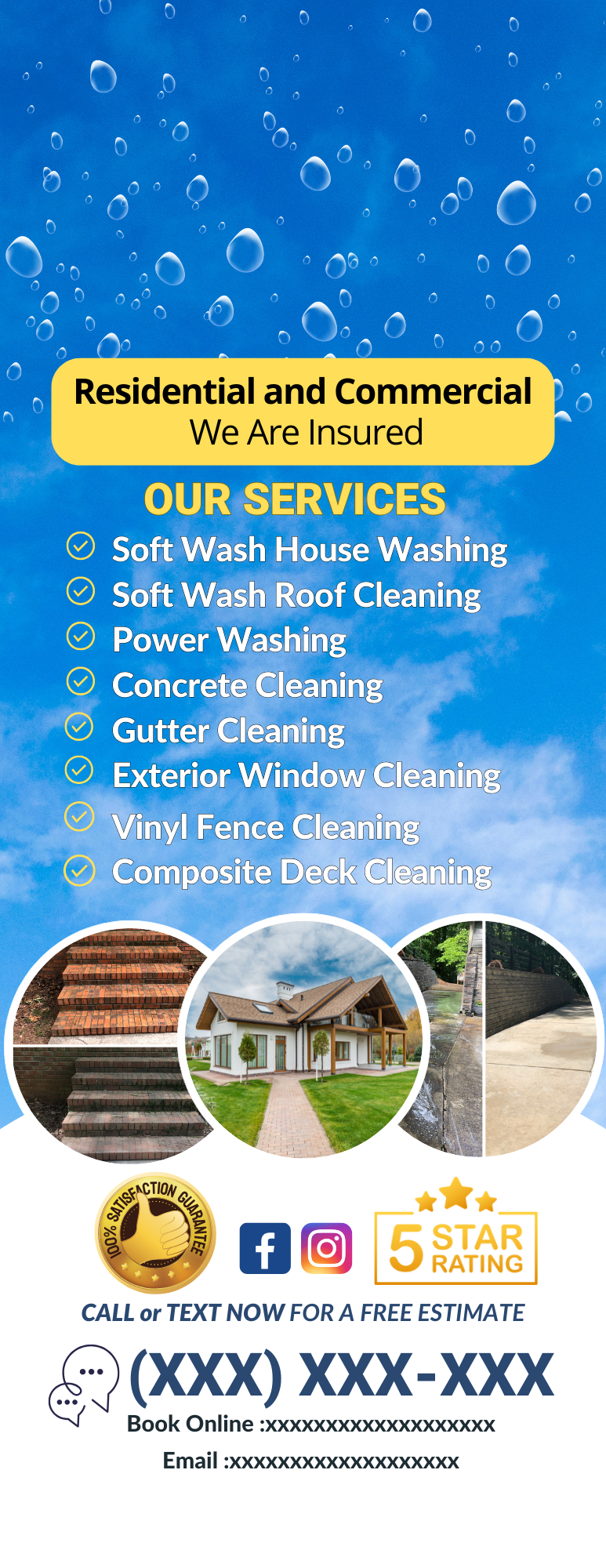 Pressure Washing Door Hanger / Flyer Design