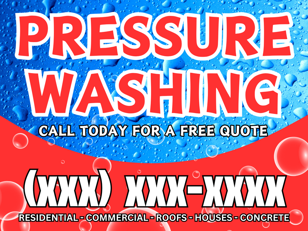 Pressure Washing Yard Sign