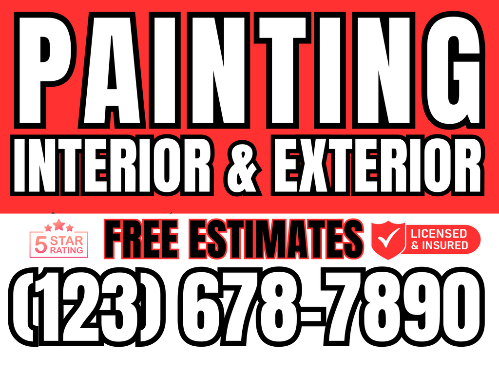 Painting Yard Sign Design