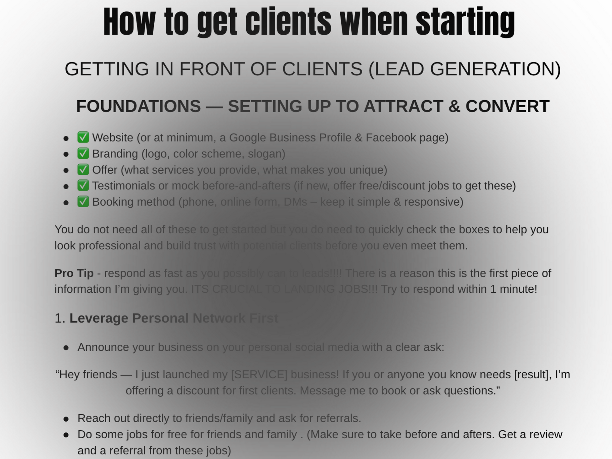 How To Get Clients For your Service Based Business