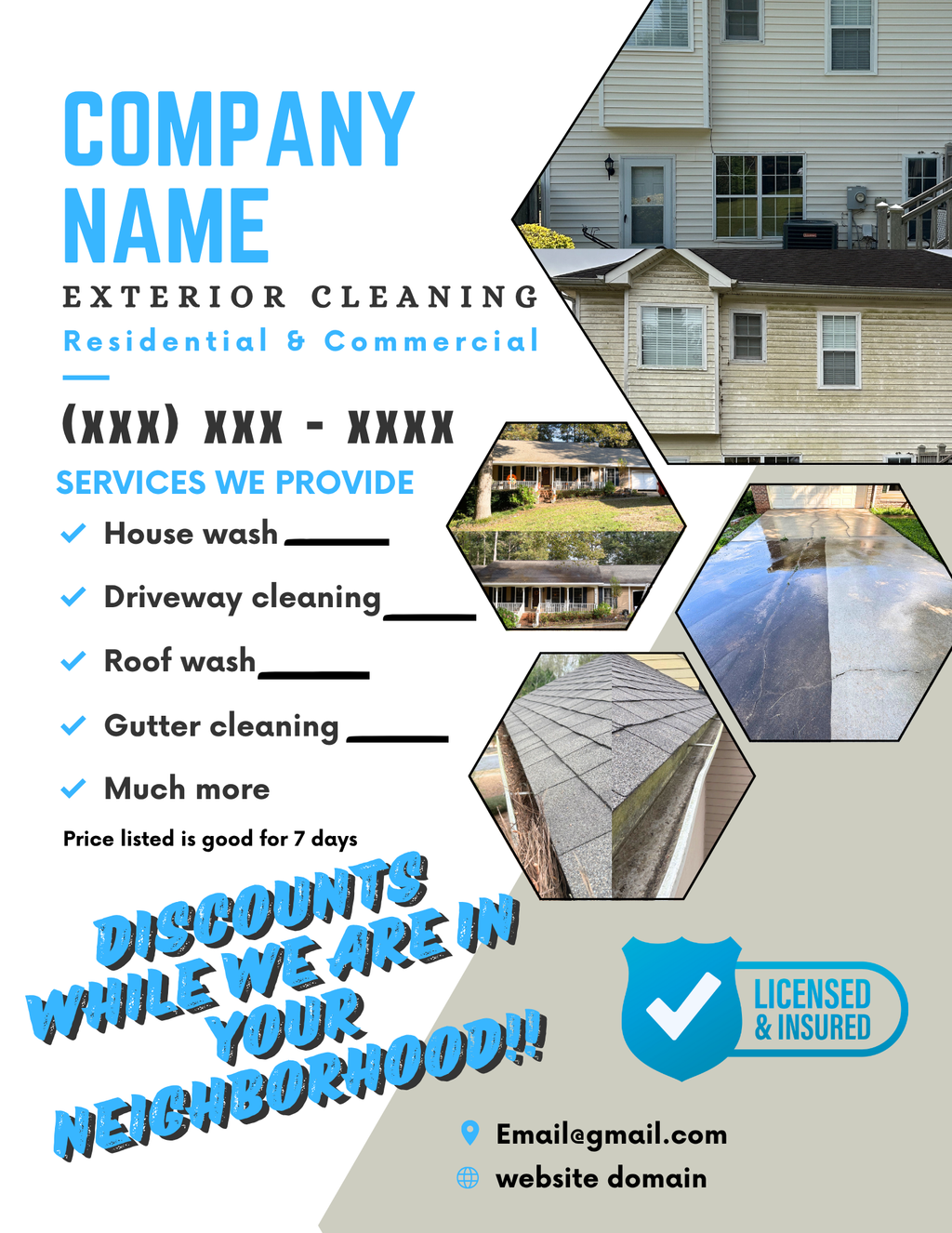 Pressure Washing Flyer Design