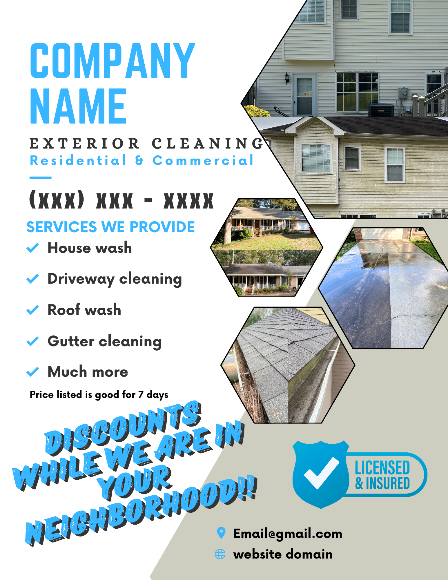 Editable Marketing Pack (Pressure washers and Gutter cleaners)