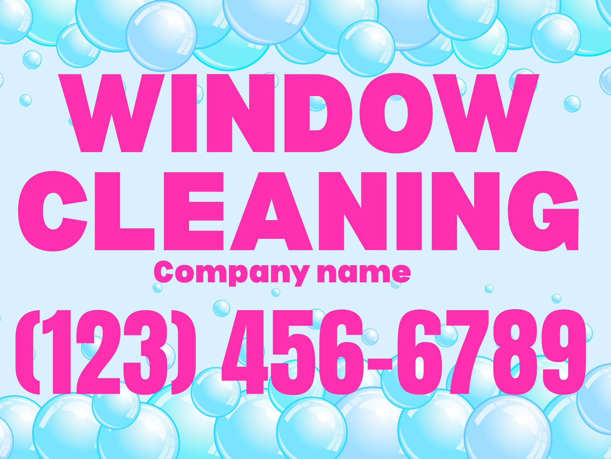 Window Cleaning Yard Sign Design
